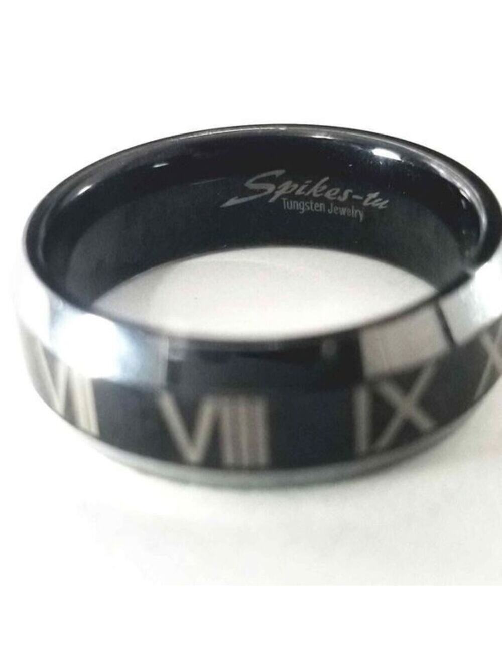 New black‎ tungsten ring size 10